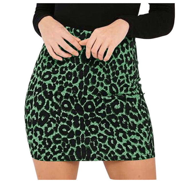 Eleganter Bleistiftrock mit Leopardenmuster